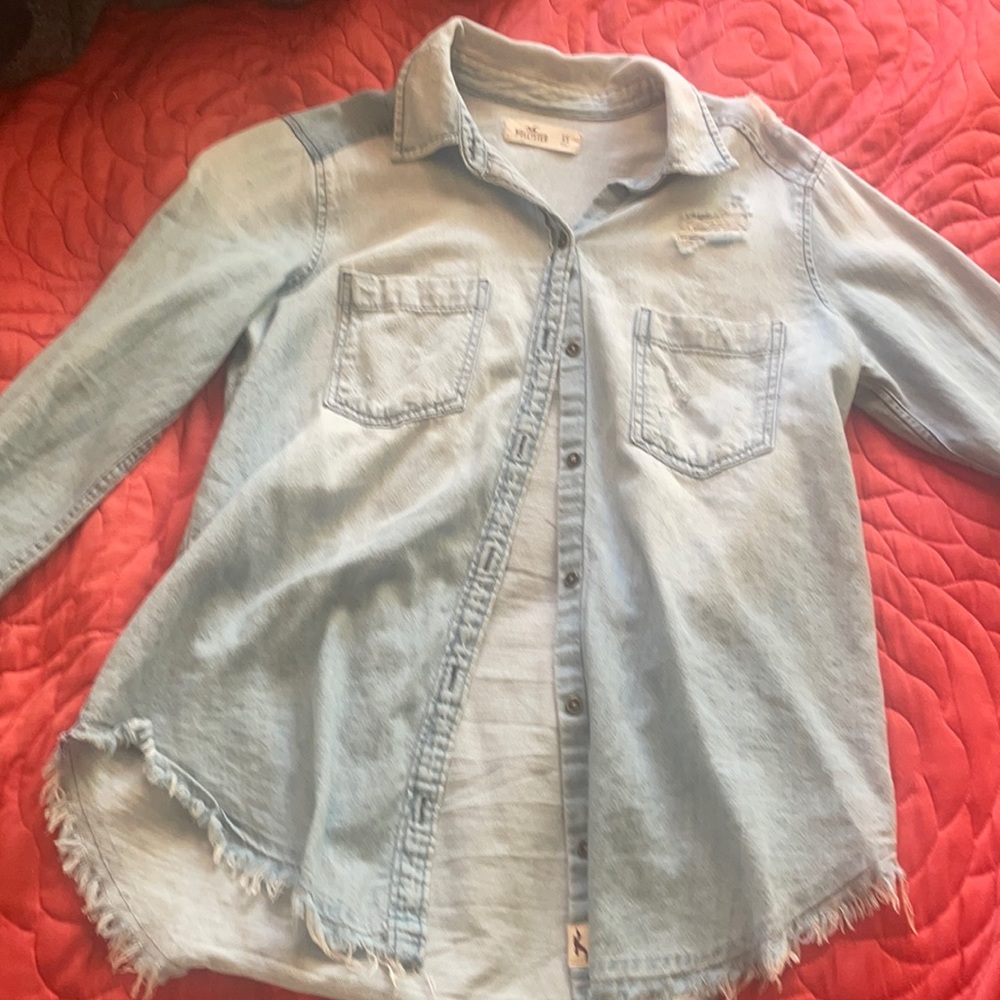 Hollister Light Denim Button Up